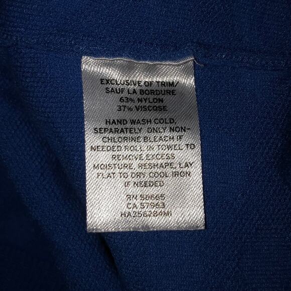 Halogen Academia Preppy Artsy Old Money Periwinkle Back Tie Polka Dot Sweater - Picture 8 of 9